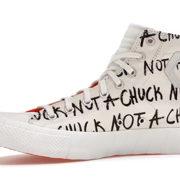 Converse White and Black High-Top Sneakers - Picture 1 of 3